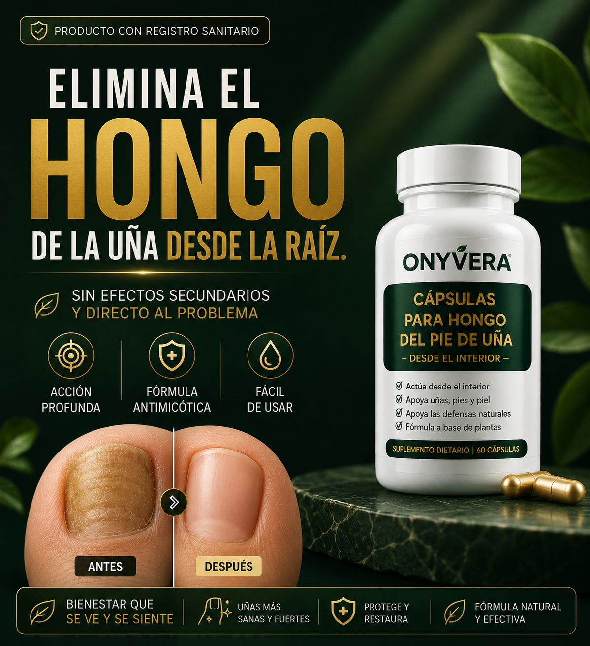 Cápsulas Antifúngicas Onyvera