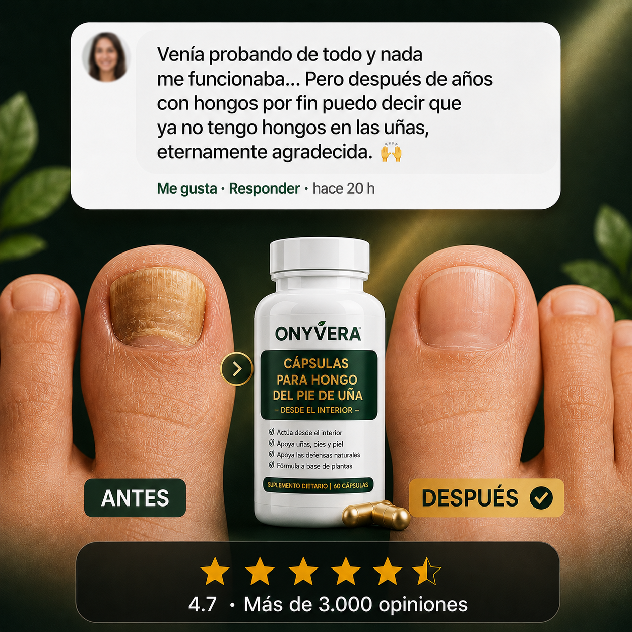 Cápsulas Antifúngicas Onyvera